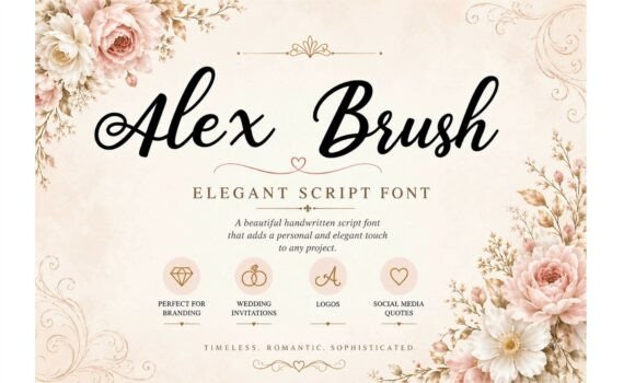 Alex Brush: A Soft, Elegant Script for Your Designs
