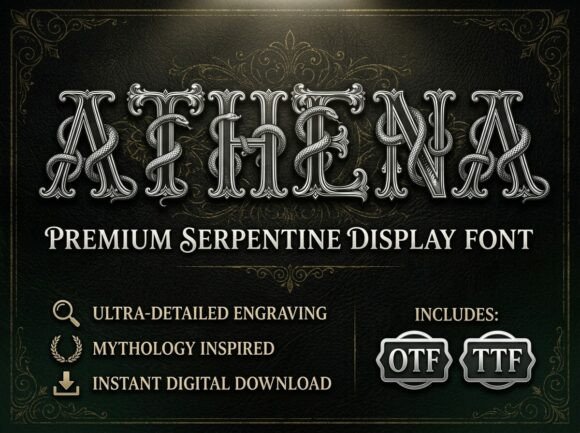 Athena: A Bold Display Font for Creative Projects