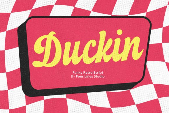 Duckin: Retro Script Font with Groovy Appeal