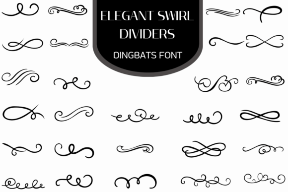 Elegant Swirl Dividers: A Font for Creative Flourishes