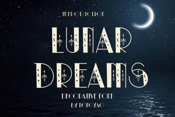 Lunar Dreams: A Decorative Font for Creative Projects