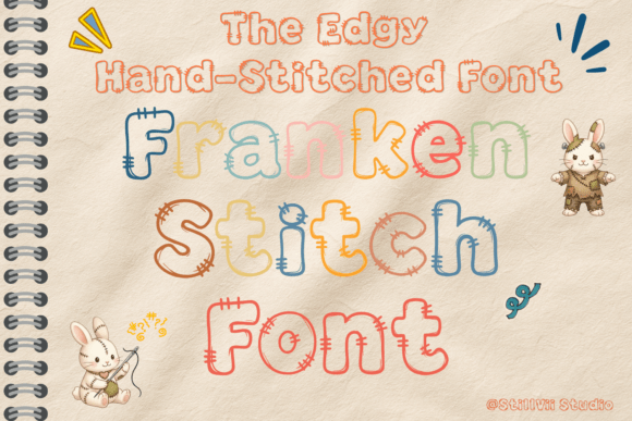 Meet FrankenStitch: The Hand-Drawn Faux Stitch Typeface