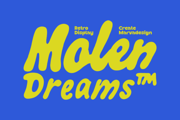 Molen Dream: A Bold Retro Typeface for Creative Projects
