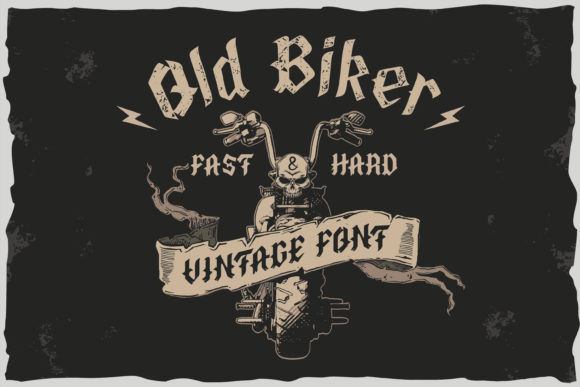 Old Biker: Bold Vintage Blackletter Font