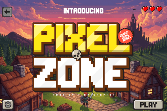 Pixel Zone: The Retro 8-Bit Font for Your Next Project