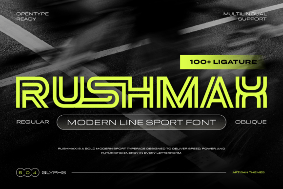 Rushmax: The Bold Sport Font for Dynamic Design