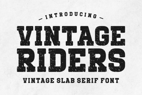Vintage Riders: The Bold Slab Serif for Confident Design